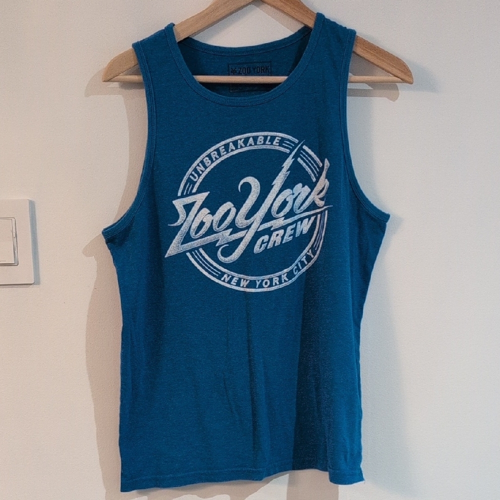 Zoo York Blue Sleeveless Muscle Tee Tank Size M